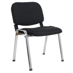 Scaun de birou ISO CHROM, negru/crom