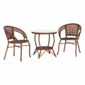 Set de gradina din rattan 1 + 2 JARUB, maro