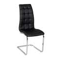 Scaun bucatarie DULCIA, piele ecologica negru/crom