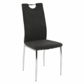 Scaun dining OLIVA NEW, textil gri maro/crom