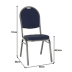 Scaun JEFF, albastru inchis / gri