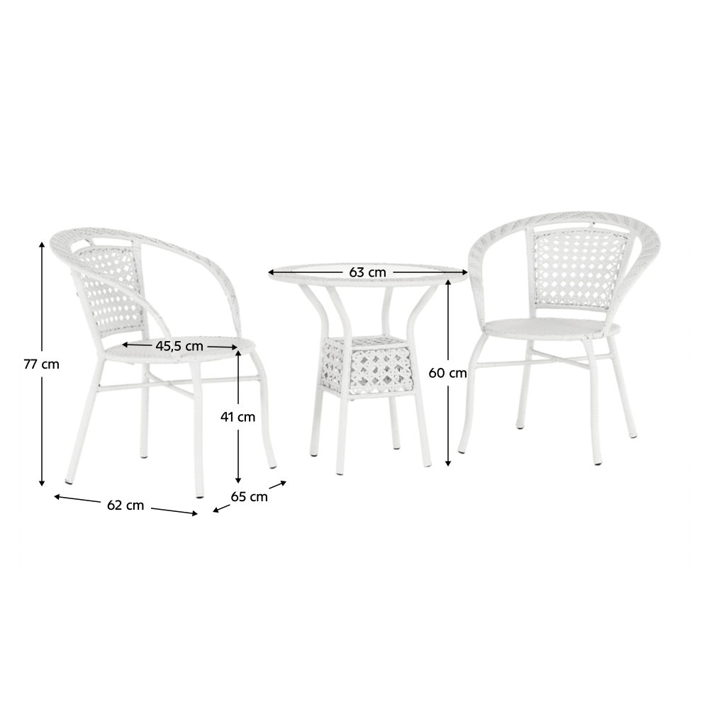 Set gradina JENAR, alb