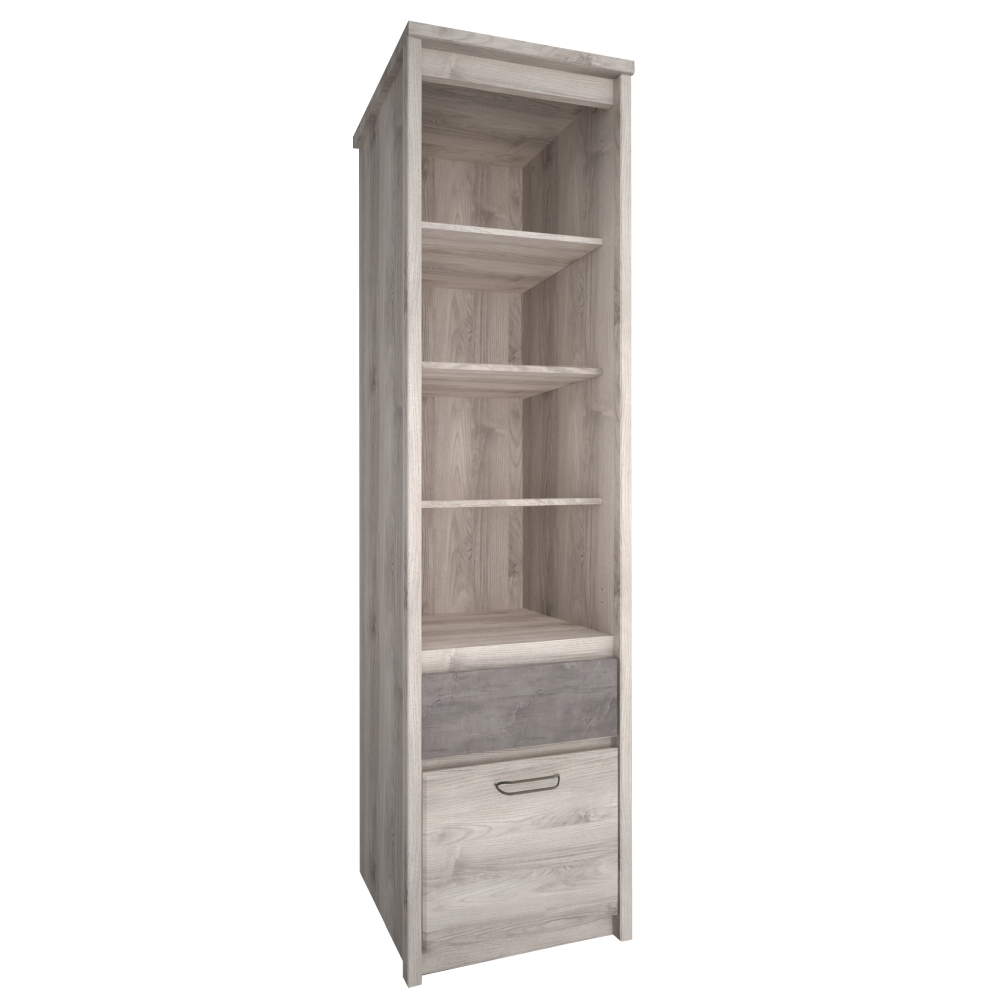 Etajera deschisa 1D1S JESI NEW, castan Nairobi/onix