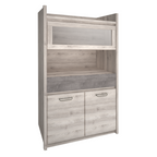 Vitrina joasa 2D1W1S JESI NEW, castan Nairobi/onix