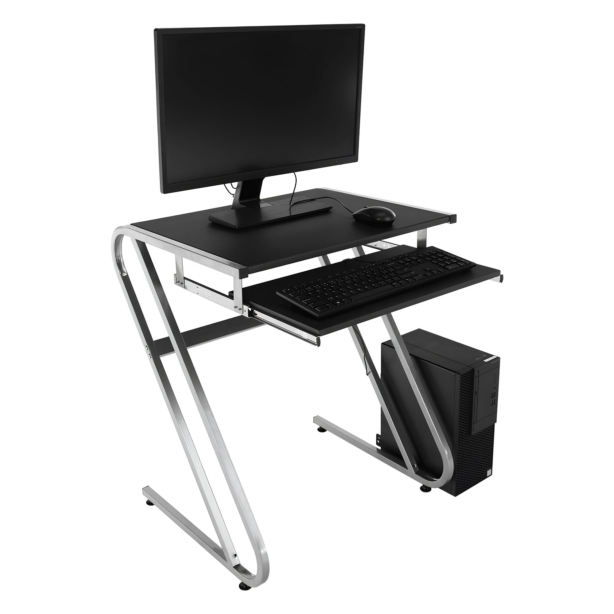 Birou PC JOFRY, negru argintiu