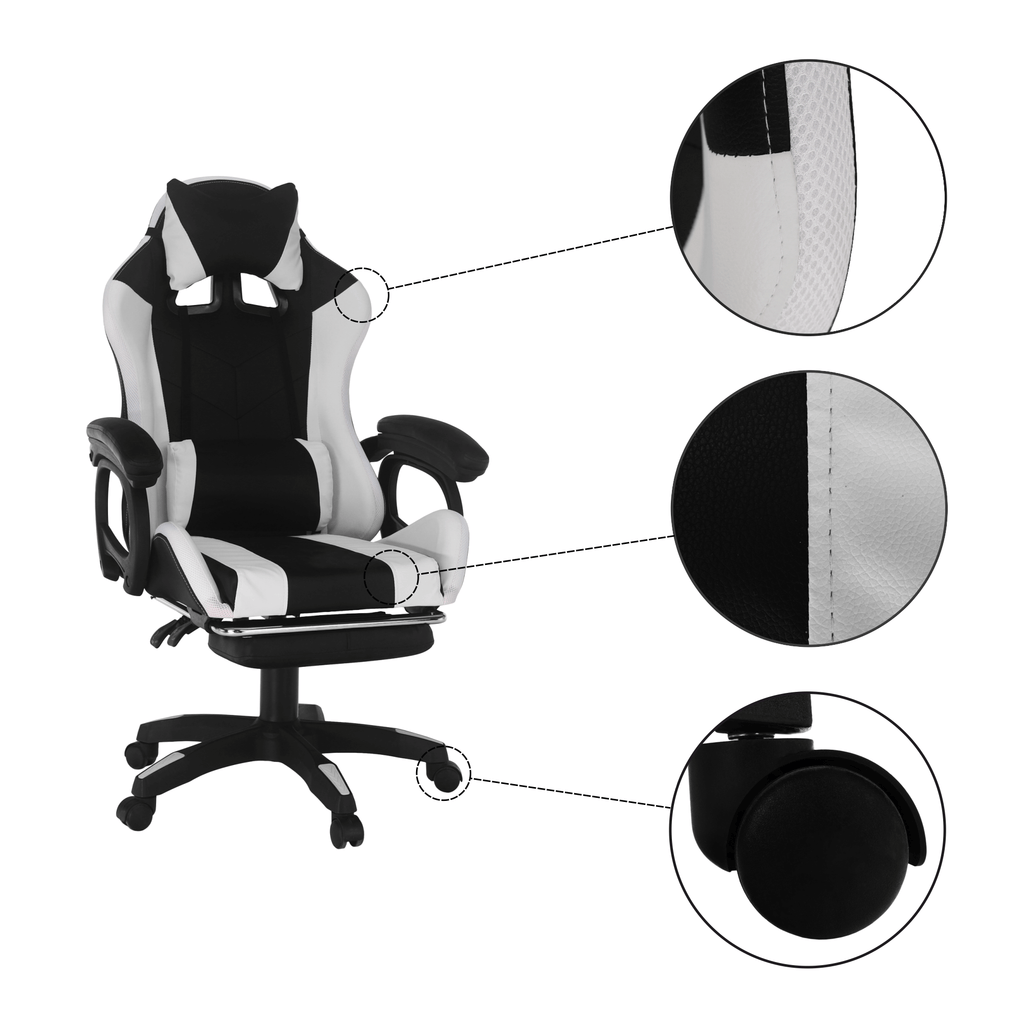 Scaun de birou/joc, cu iluminare LED RGB, JOVELA