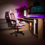 Scaun de birou/joc, cu iluminare LED RGB, JOVELA