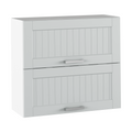 Dulap superior JULIA TYP 12, gri deschis/alb