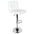 Scaun de bar KANDY 2 NEW, piele ecologica alba/crom