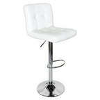 Scaun de bar KANDY 2 NEW, piele ecologica alba/crom