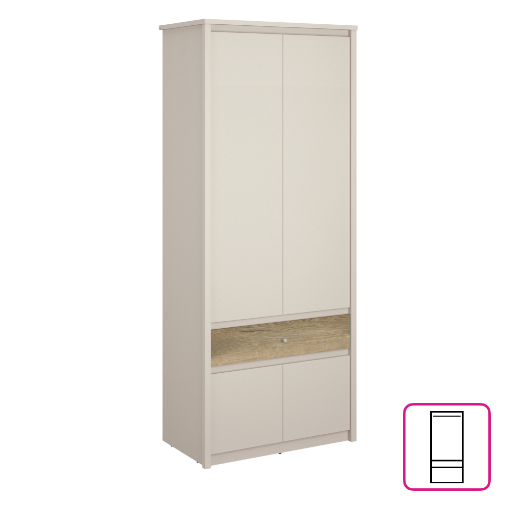 Dulap KAROS 4D1S, casmir/stejar evoke