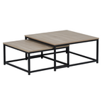 Masute de cafea KASTLER 2 NEW TYP 1, set de 2 buc., stejar sonoma/negru