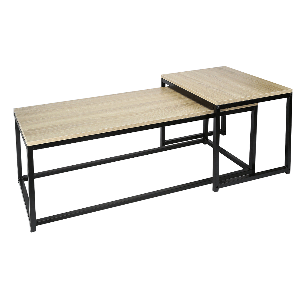 Set 2 masute de cafea KASTLER NEW TYP 2, stejar sonoma/negru