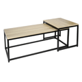 Set 2 masute de cafea KASTLER NEW TYP 2, stejar sonoma/negru