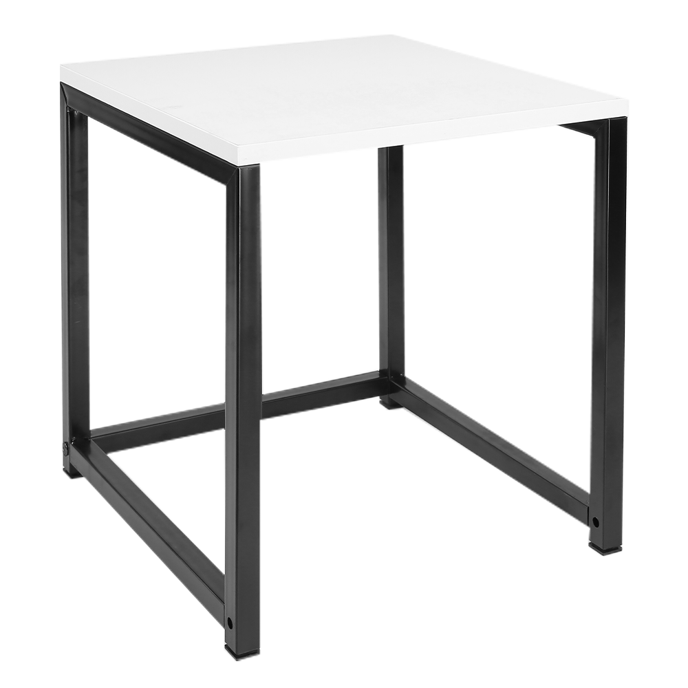 Masuta de cafea KASTLER, alb mat / negru