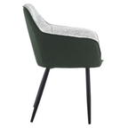 Fotoliu KATRIEL, verde / gri deschis / negru