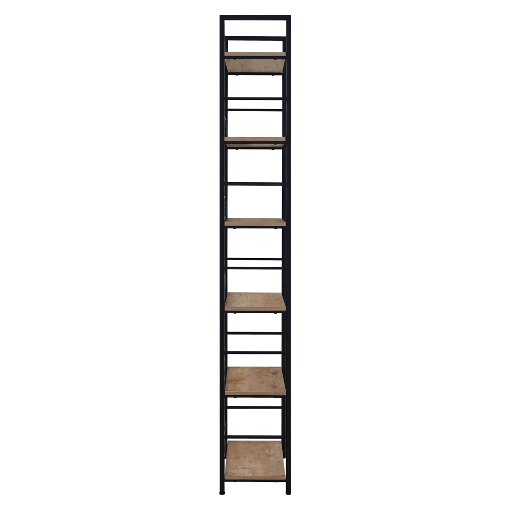 Etajera KELER, negru / stejar