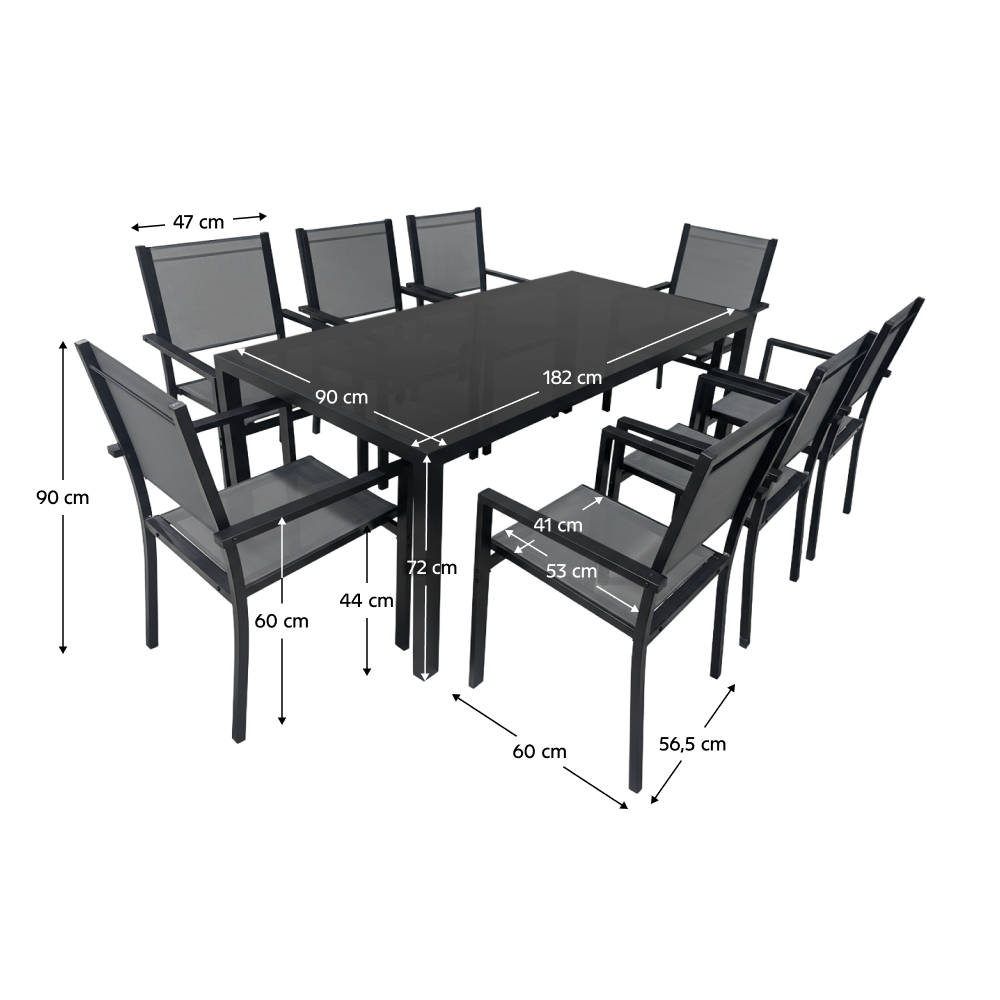 Set gradina KESIOS, gri / negru