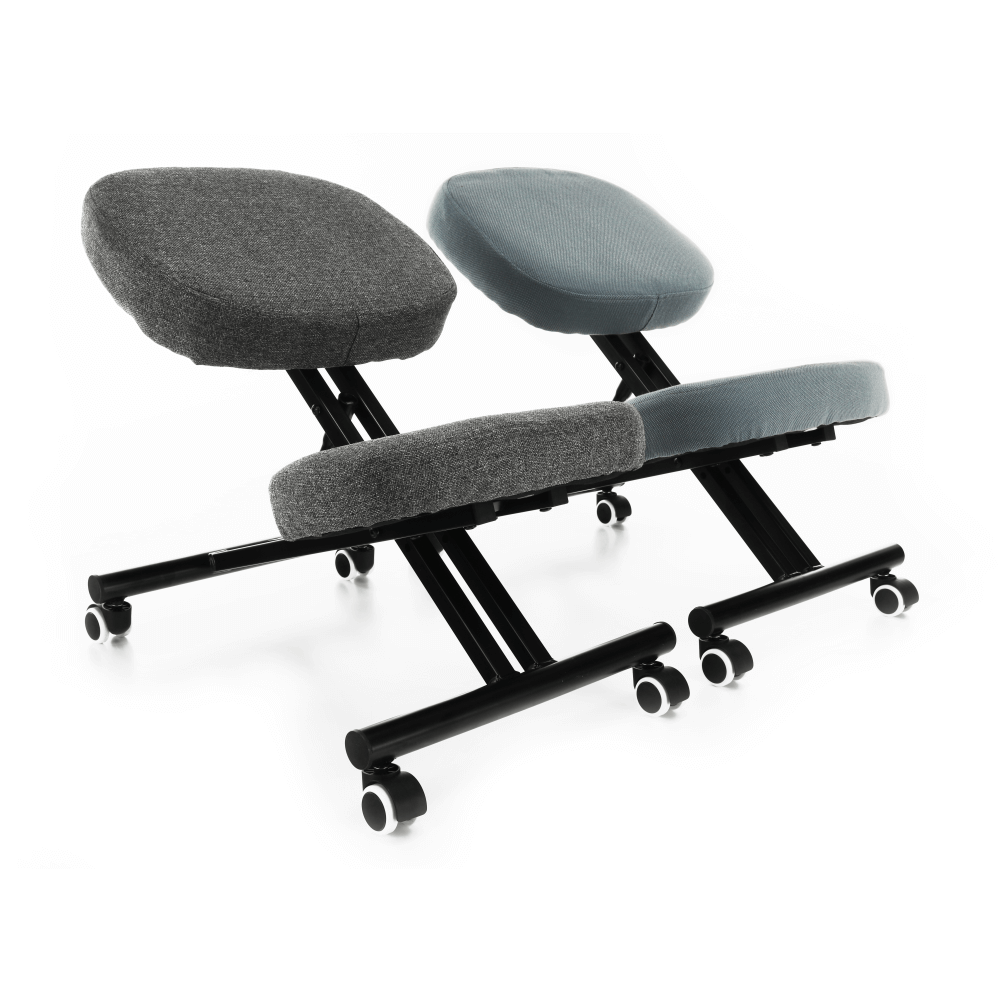 Scaun kneeling KILIAN, gri deschis / negru