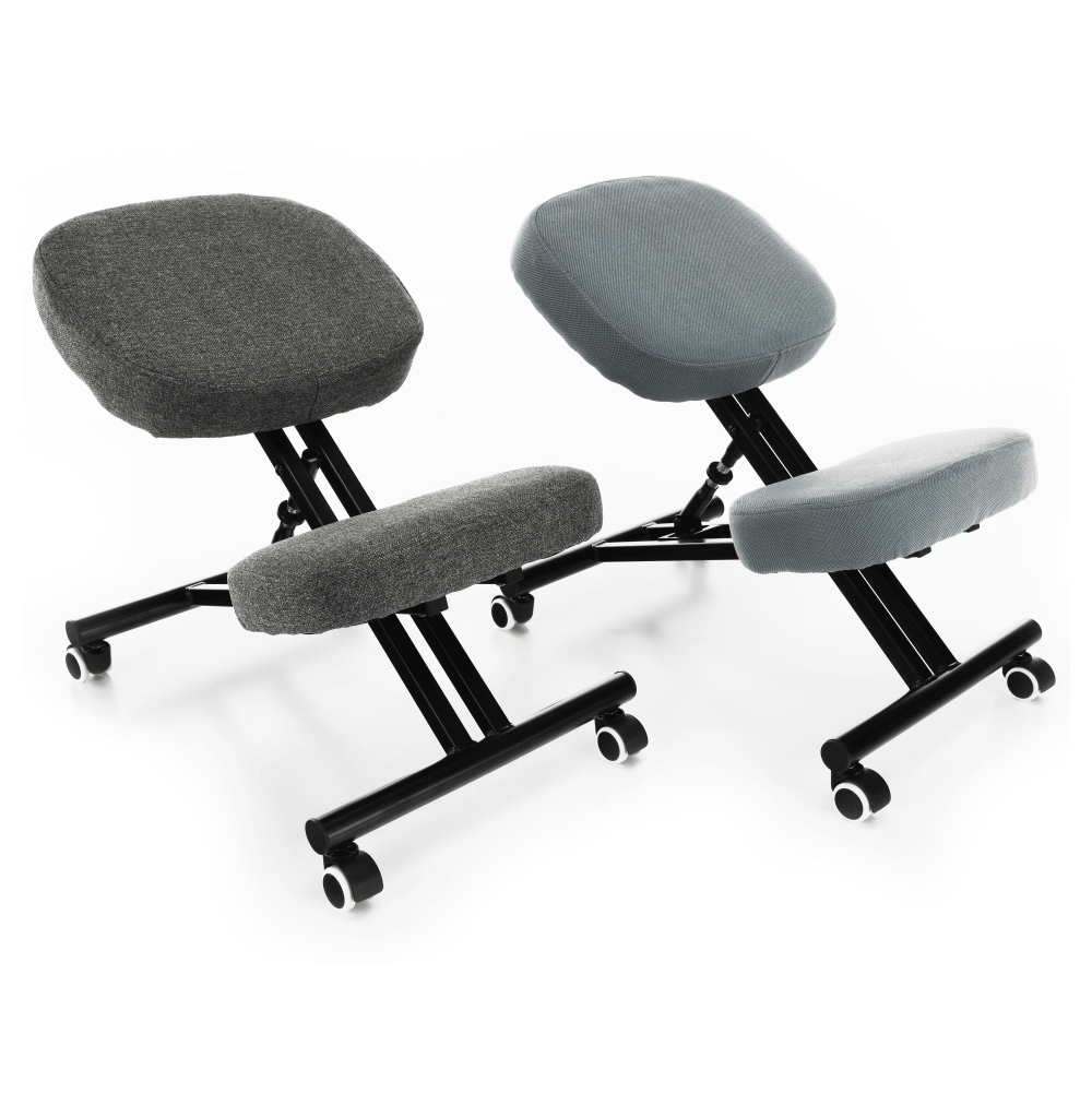 Scaun kneeling KILIAN, gri deschis / negru