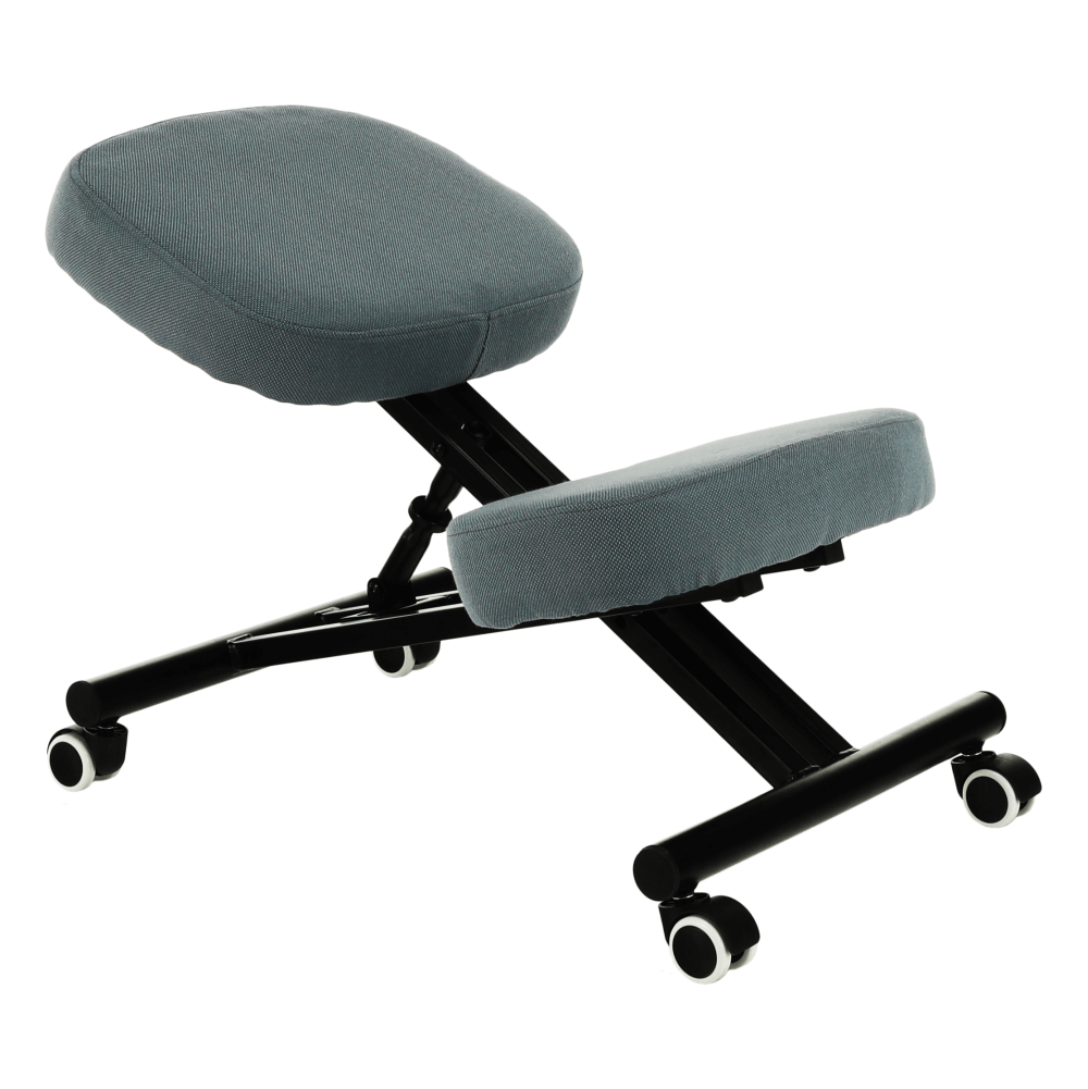 Scaun kneeling KILIAN, gri deschis / negru