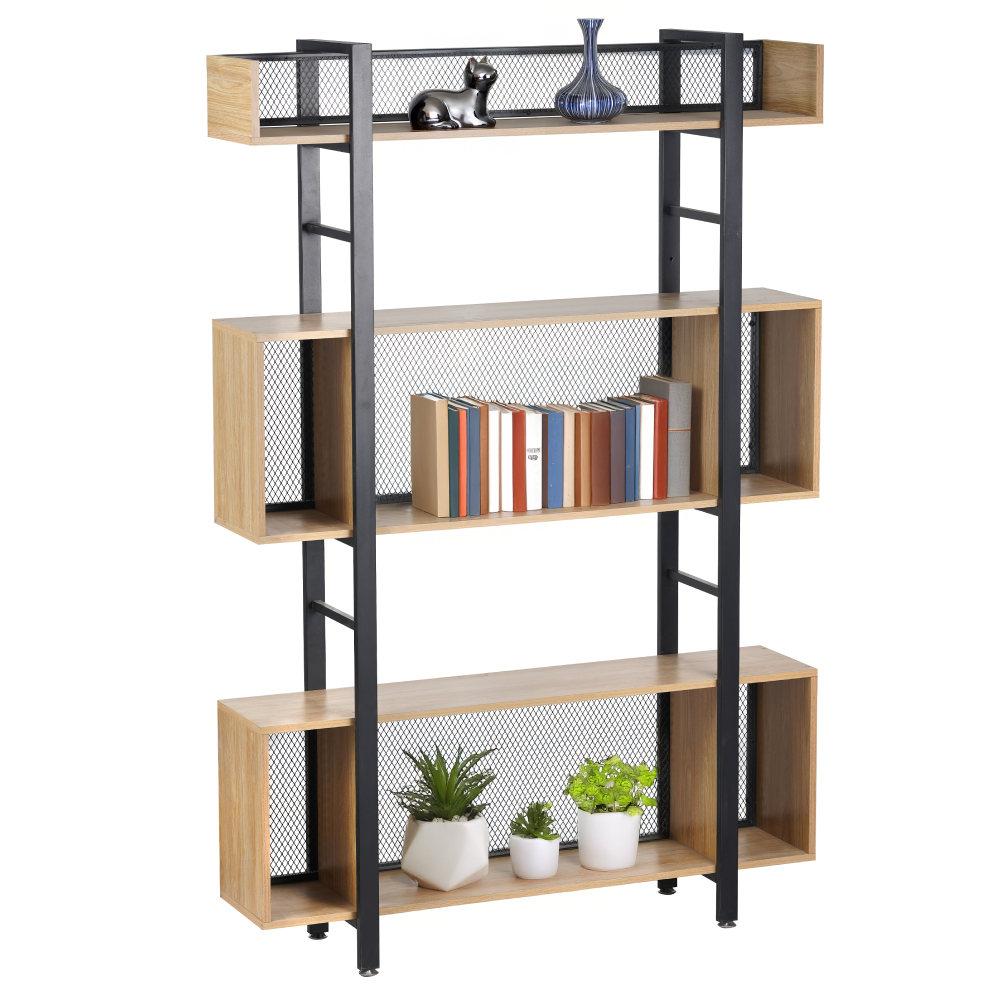 Raft cu 3 polite KILIS NEW TIP 3, stejar/negru