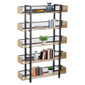 Raft cu 5 polite KILIS NEW TIP 2, stejar/negru