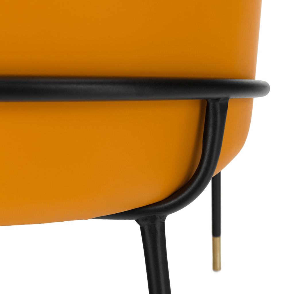 Scaun KIRNA, alb negru / camel