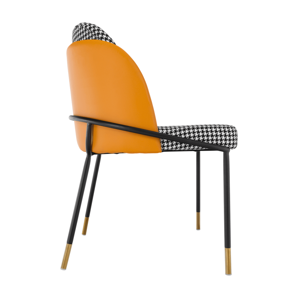 Scaun KIRNA, alb negru / camel