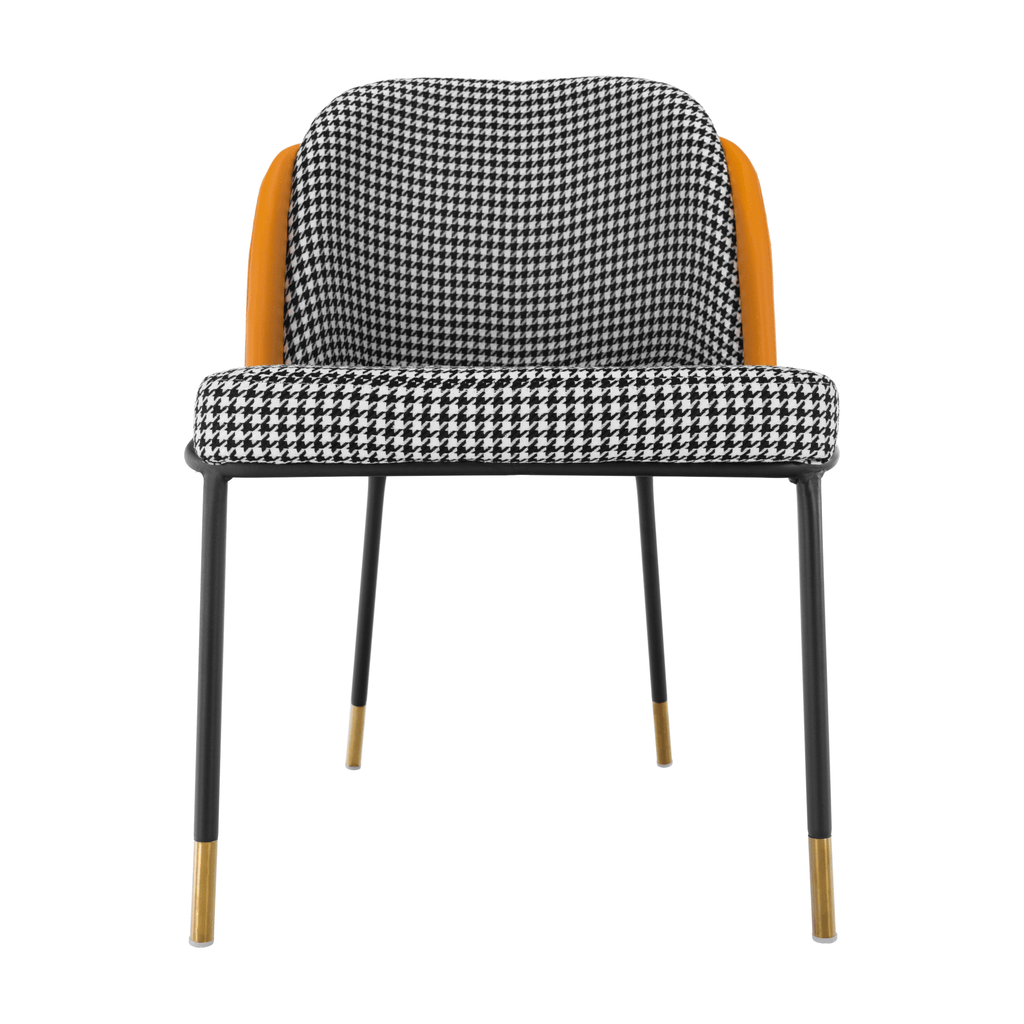 Scaun KIRNA, alb negru / camel