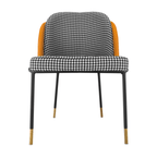 Scaun KIRNA, alb negru / camel