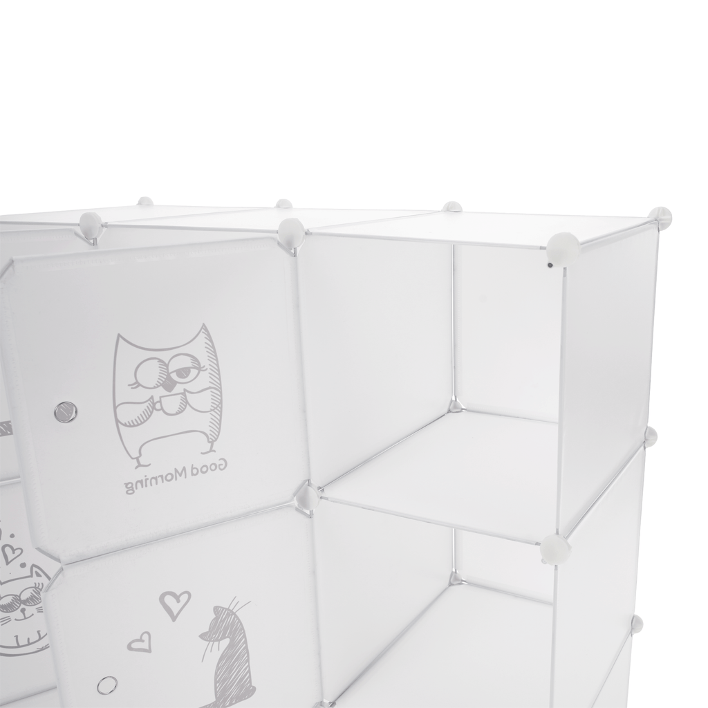 Dulap modular KITARO, alb / maro