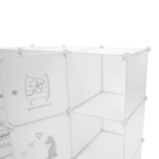 Dulap modular KITARO, alb / maro