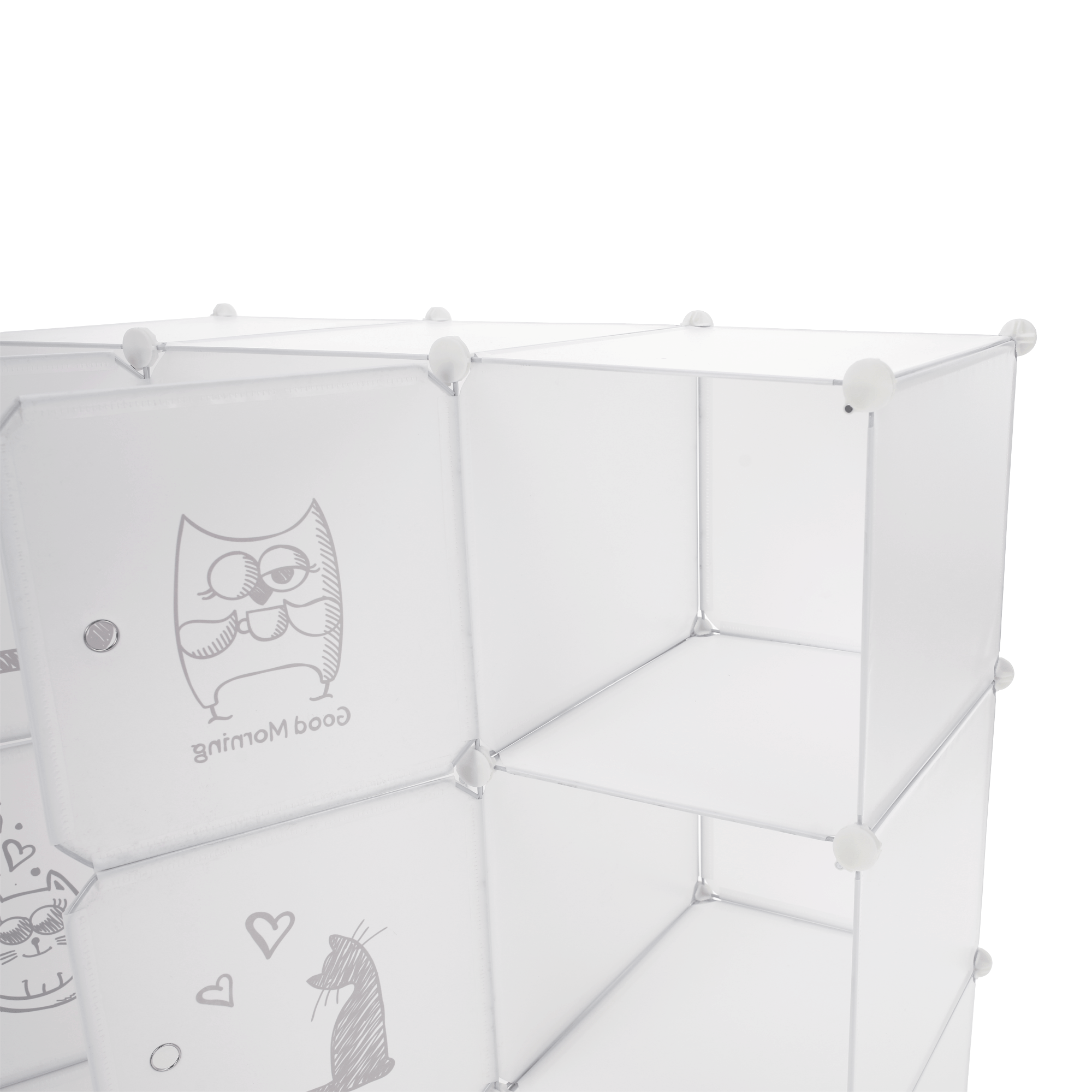 Dulap modular KITARO, alb / maro