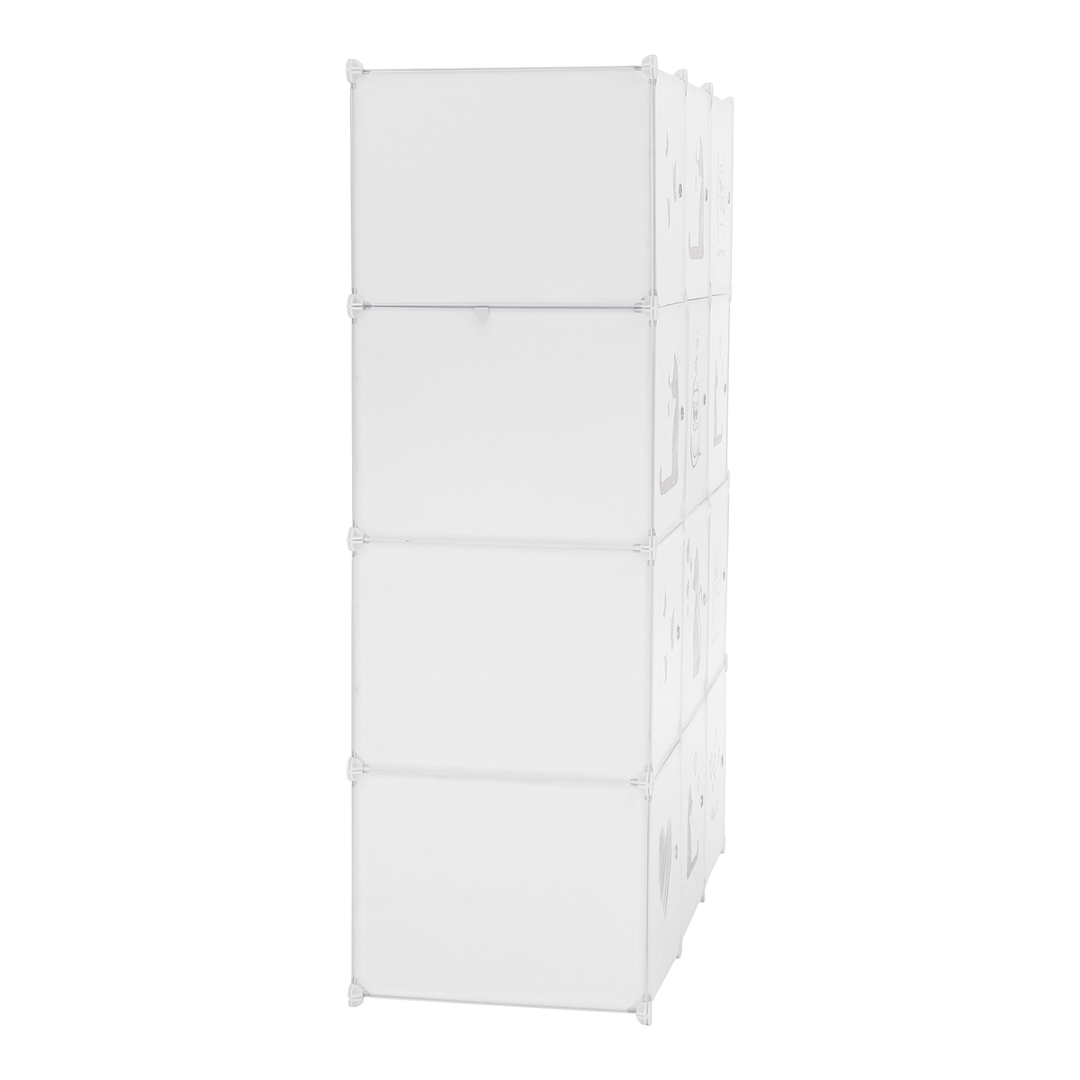 Dulap modular KITARO, alb / maro