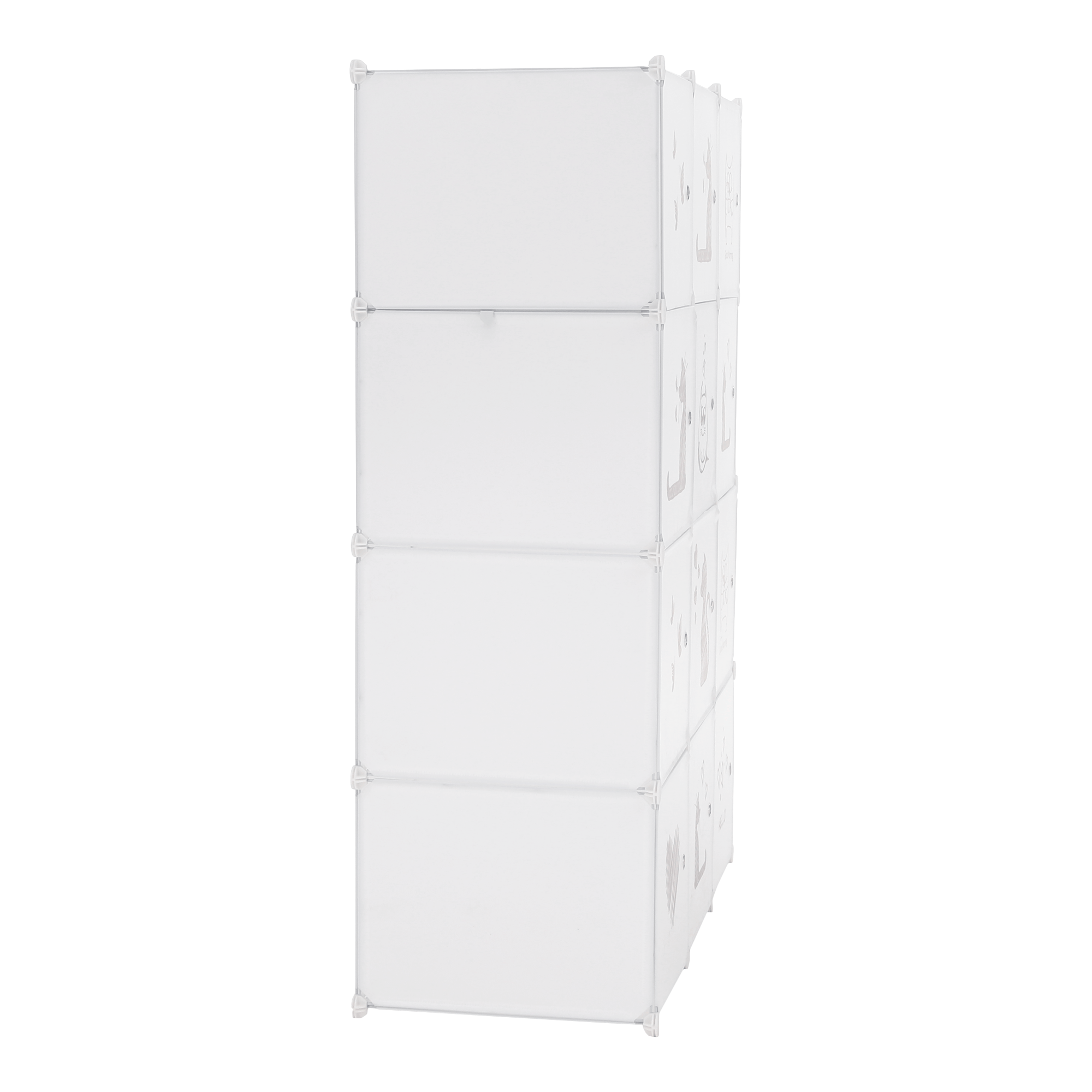 Dulap modular KITARO, alb / maro