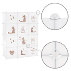 Dulap modular KITARO, alb / maro
