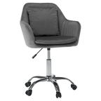 Scaun de birou KLIAN, tesatura gri Velvet/crom