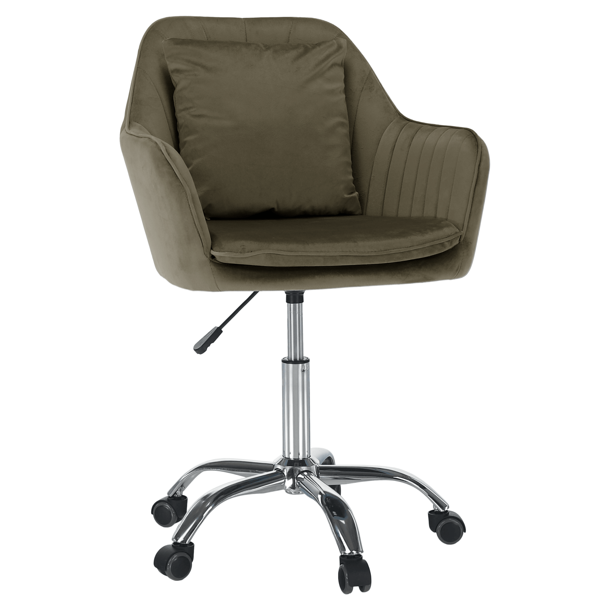 Scaun de birou KLIAN, gri-maro Taupe tesatura Velvet/crom