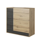 Scrin 4S BAFRA, stejar artizanal/pin negru norvegian