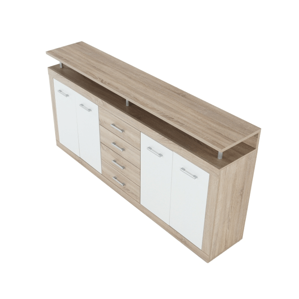 Comoda JUNO, stejar sonoma / alb