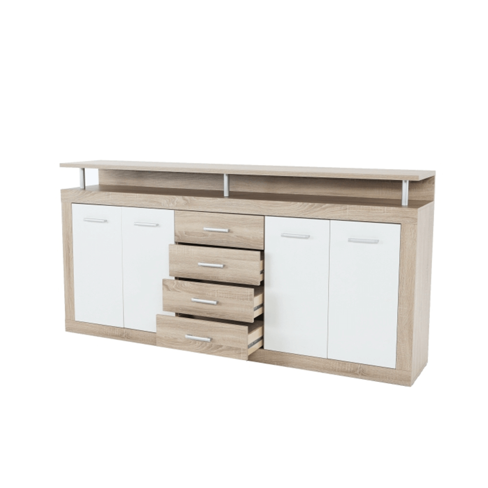 Comoda JUNO, stejar sonoma / alb