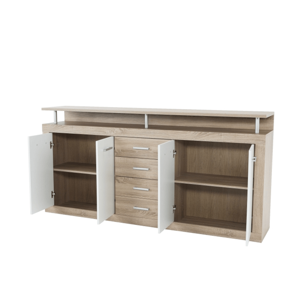 Comoda JUNO, stejar sonoma / alb