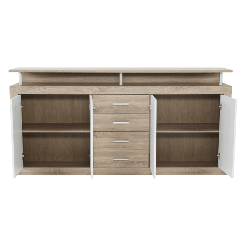 Comoda JUNO, stejar sonoma / alb