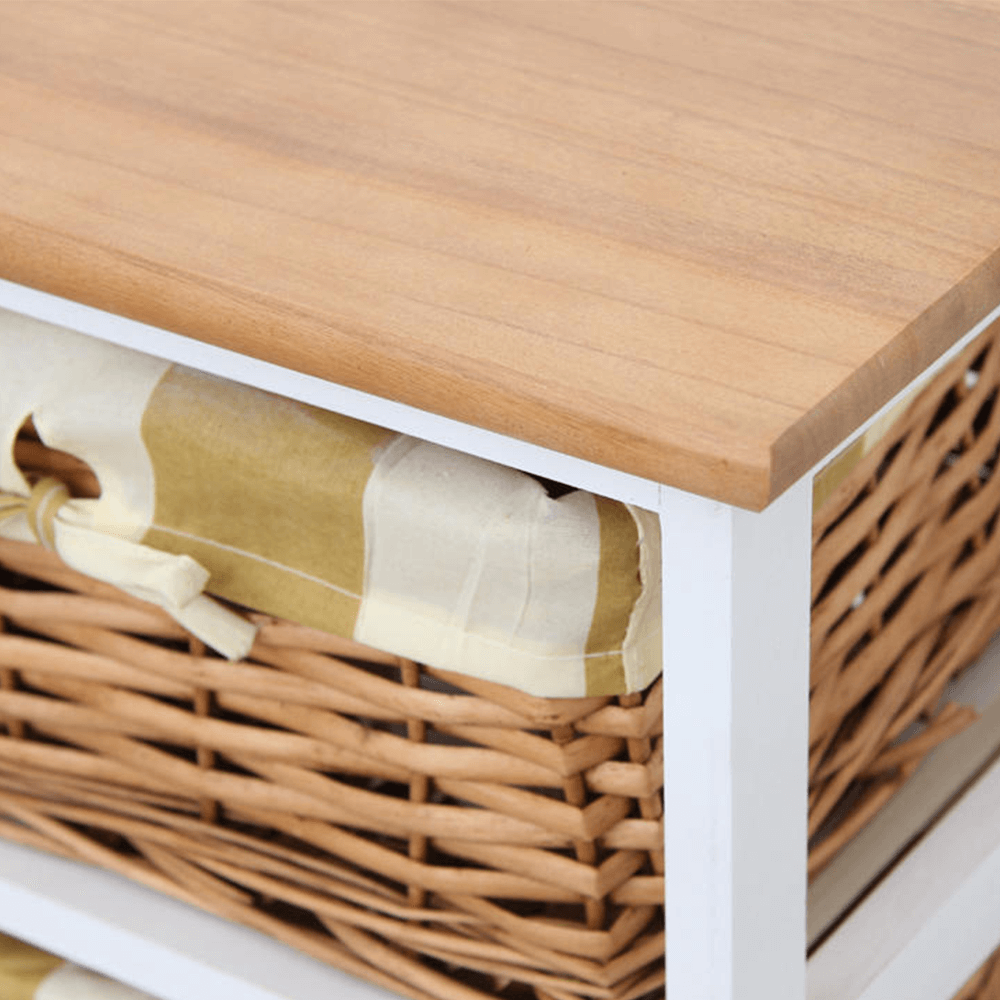 Comoda GINGER, alb / miere