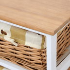Comoda GINGER, alb / miere