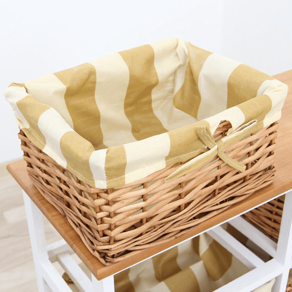 Comoda GINGER, alb / miere