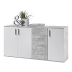 Comoda POPPY 3, alba/ciment