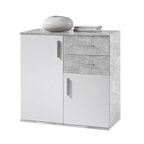Comoda POPPY 4, alb/ciment
