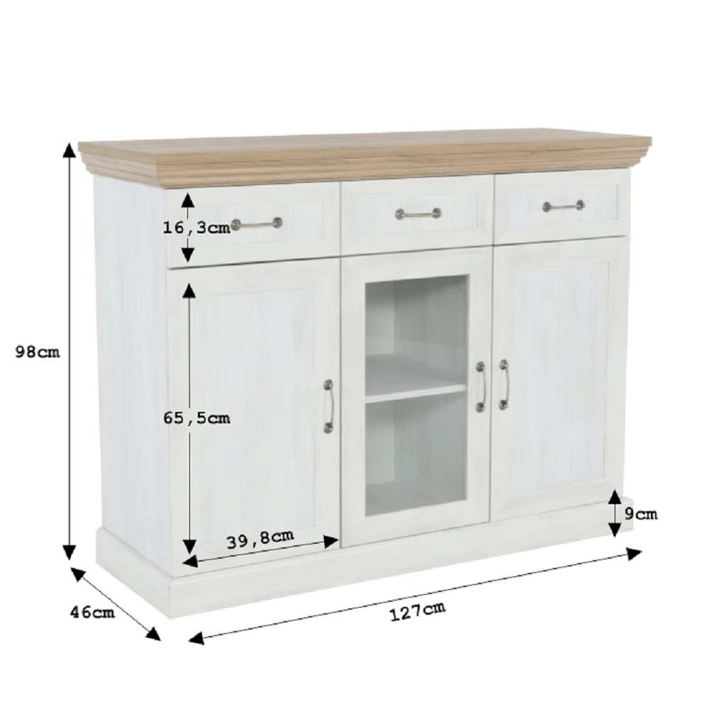 Comoda ROYAL, pin / stejar
